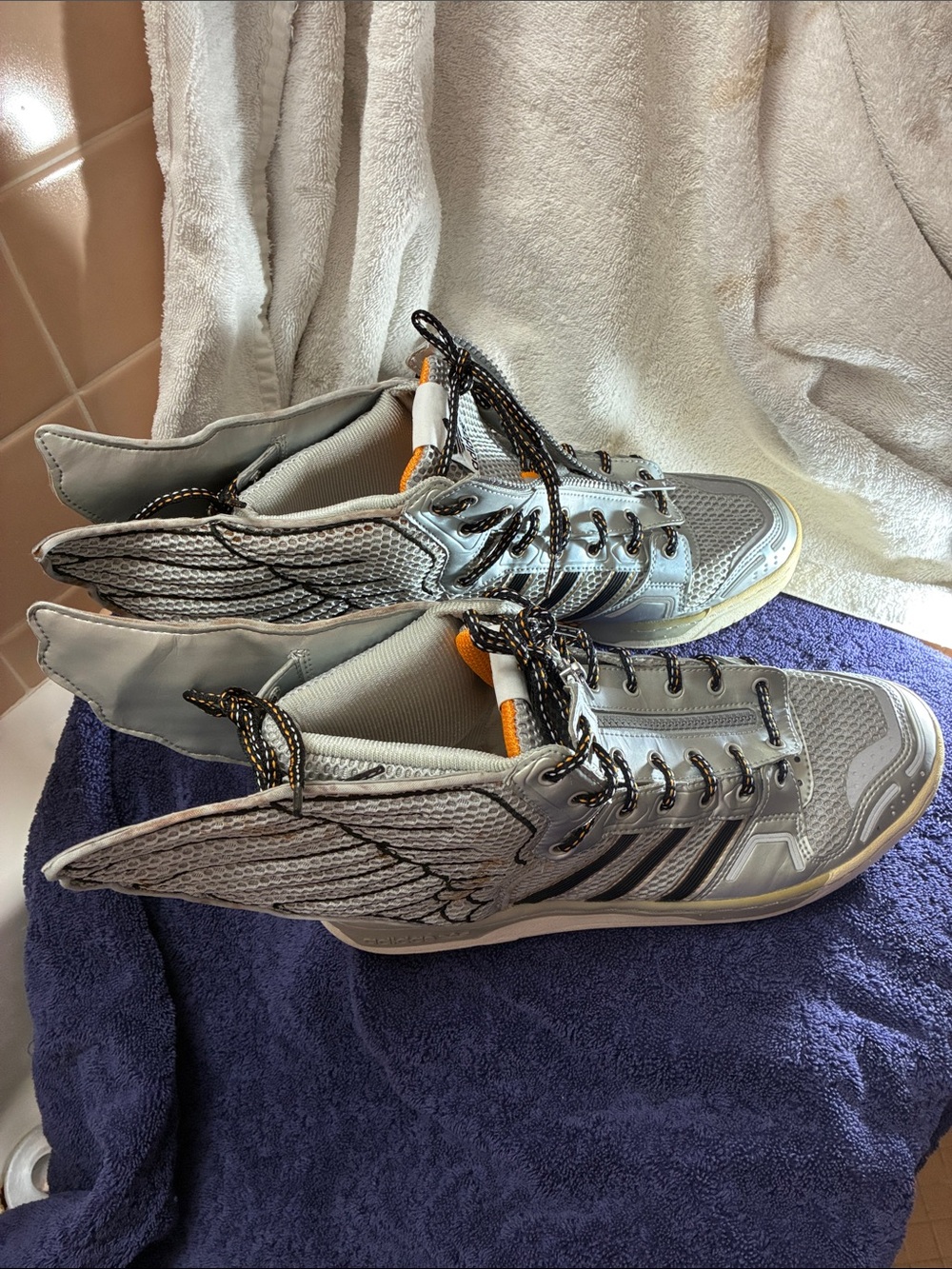 Adidas Jeremy Scott Wings Men’s High Top in Light Gray and Silver